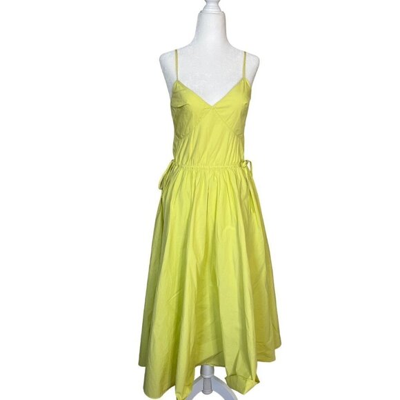 Jason Wu V-Neck Spaghetti-Strap Maxi Dress in Yellow 0 Womens A-line Cotton - Picture 6 of 16